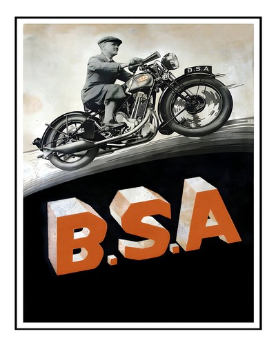 Vintage motorcycle poster wall - poster,
