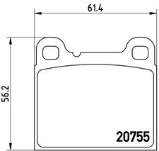 P 86 002 BRAKE PAD SET, DISC