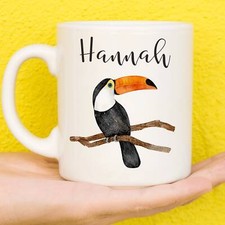 Personalised Toucan Mug | Toucan Gifts | Gifts For Bird Lovers | Birthday Cup
