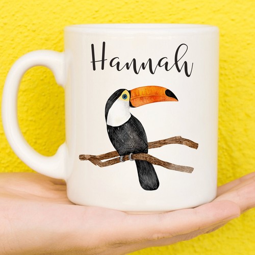 Personalised toucan mug - personalised,