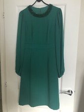 Hobbs bottle green dress with