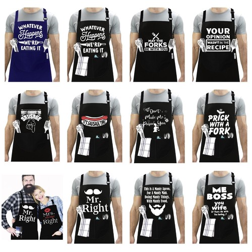 Bbq apron with pockets - with, grillng