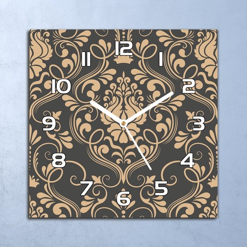 Glass clock 30x30 wall home - glass,