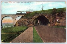 River Drive and Tunnel, Philadelphia, Pennsylvania (1910) - Antique Postcard
