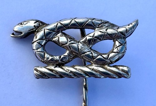 Antique silver snake rope - antique,
