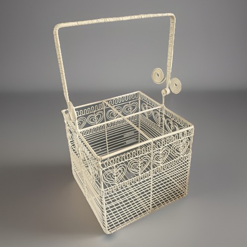 Shabby chic white - shabby, wire