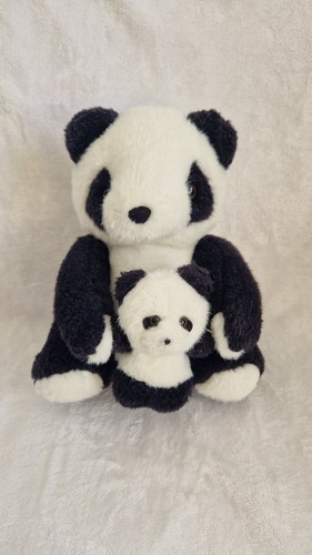 Vintage panda with baby - panda,