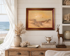 Vintage Coastal Oil Painting