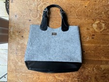 HUGO BOSS GREY FELT TOTE BAG TOP HANDLE SHOPPER HANDBAG PARFUMS