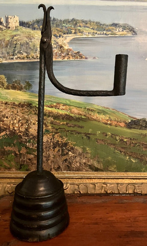 Rare rushlight candle holder - rushlight,