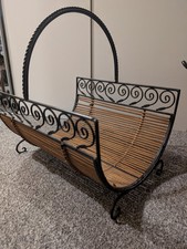 Vintage Wicker Metal Bambo