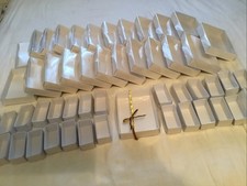 JOBLOT 24 Miduim 24 Small=48White Diy Gift Cards board Boxes  With Plastic Lids