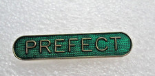 Vintage Green Enamel Prefect  Pin Badge
