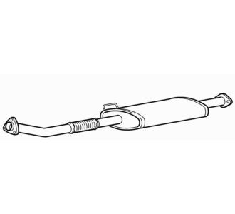 Front exhaust pipe silencer - front,