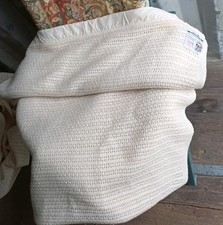 2 Atkincel 100% All Pure Wool  Cellular Blankets- Winter Blankets Approx 105x160