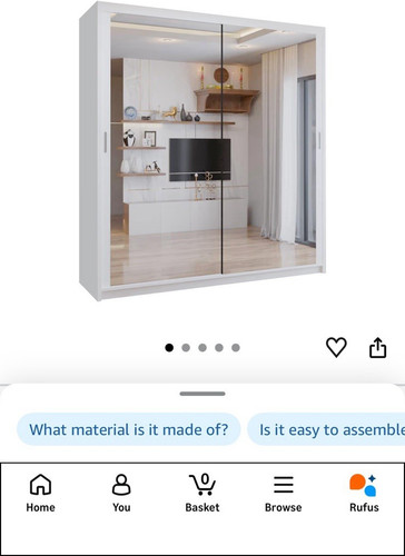 Sliding wardrobe white - sliding,