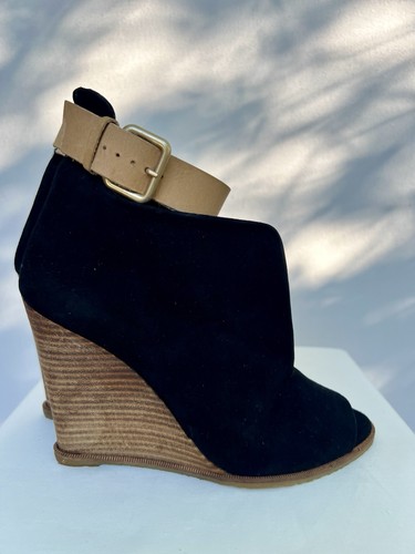 Zara black suede tan leather - tan,