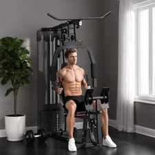 Compact Multi Gym with 45kg Weight Stack, Multi Exercise Leg Press Machine