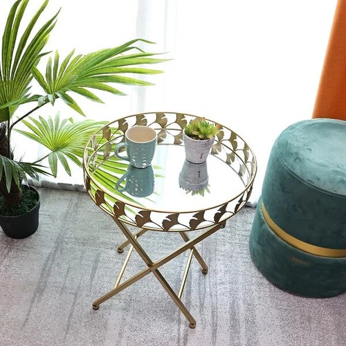 Side coffee table with - coffee,