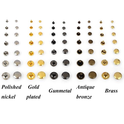 Brass double sided press studs - sided,
