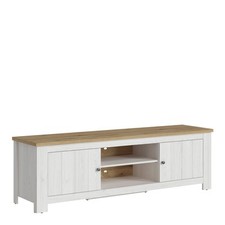 Wide TV Unit - White & Oak
