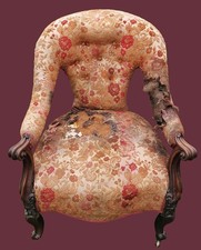 Victorian Oak ? Arm Chair (Needs Reupholstering)