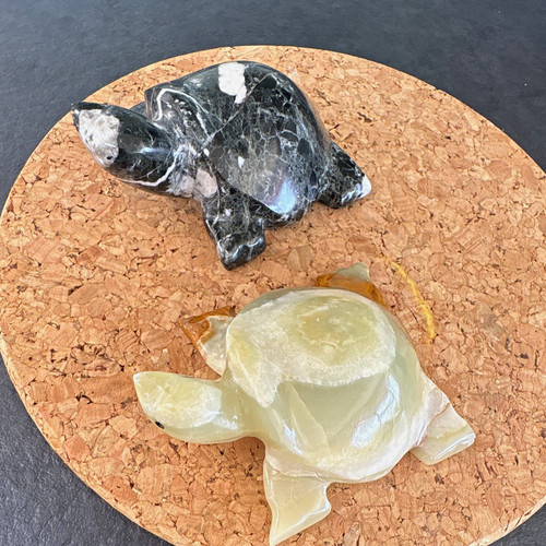 Carved stone turtle - carved,