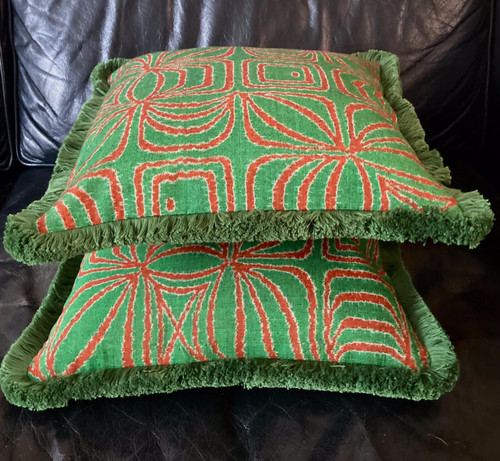 Liberty style fringed green - fringed,