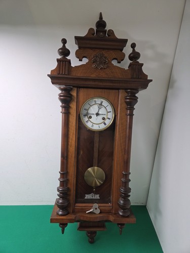 Large antique junghans wooden - large,