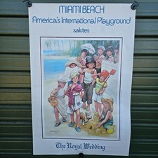 Barry Leighton Jones Miami Beach Playground Royal Wedding Genuine Lithograph