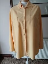 BHS - WOMENS MUSTARD COLOURED LONG SLEEVE BLOUSE - SIZE 18