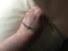 Fine, Genuine Black Diamond (1.05 carat) and  9c Rose Gold Vermeil Bar Necklace