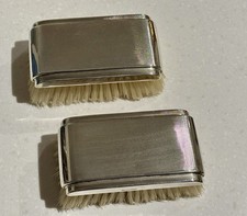 Mappin & Webb 1957 Sterling Silver Hallmarked Men’s Hair Brushes Set of 2