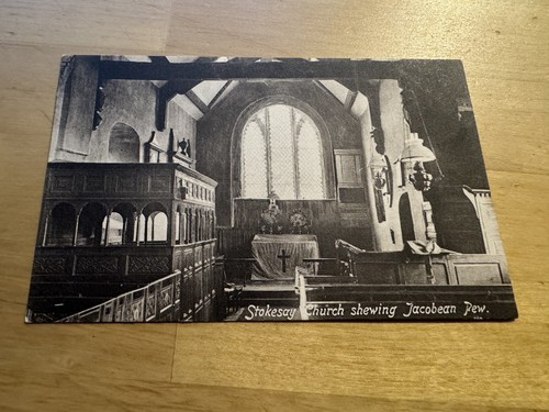 Postcard stokesay church - postcard,