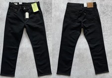 LEVIS Original 514 Mens Jeans Riveted Straight Fit JET BLACK LEAF Stretch Denim