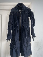 Marithe Francois Girbaud Hooded Parachute Bondage Coat Parka Cargo Jacket Size S