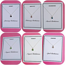 Birthstone Pendant with silver