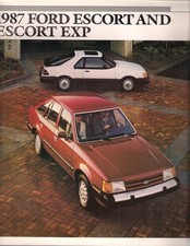 Ford Escort & EXP 1987 USA Market Sales Brochure Pony GL GT Luxury Sport