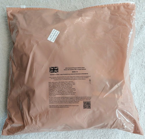 British 24hr ration pack - pack, menu