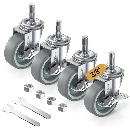 Inch caster wheels threaded - 3,