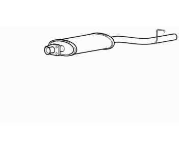 Centre exhaust silencer - centre, for