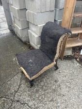 Antique Victorian Side Chair by James Shoolbred – Stamped – Upholstery Project