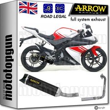 ARROW FULL SYSTEM EXHAUST OPEN RC THUNDER BLACK C YAMAHA YZF R125 R-125 2010 10