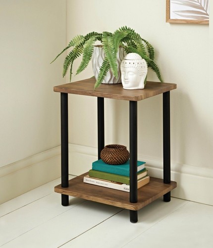 Walnut tier side table - 2,