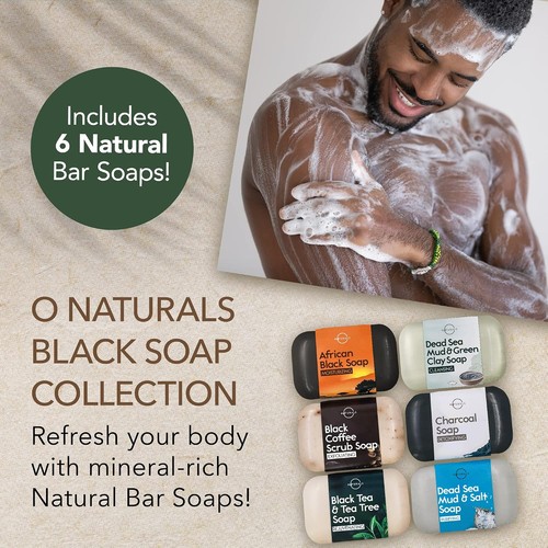 Naturals black soap - naturals, bar