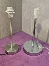 Pair of George Home Chrome/Metal Table Lamps incl Touch Lamp