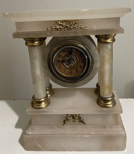 French alabaster pier mantle - french,