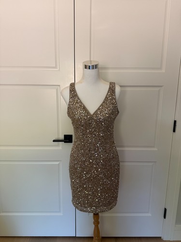 Mac duggal gold sleeveless - duggal,