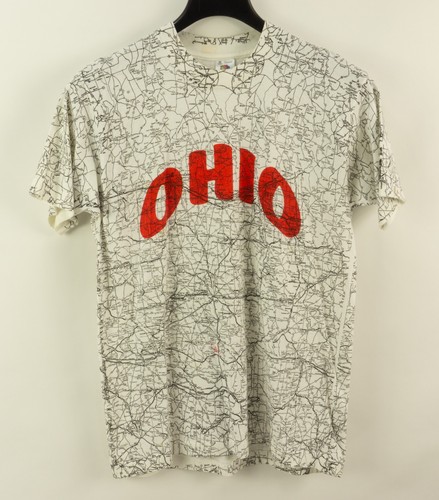 Vintage 80s ohio map - vintage, t-shirt