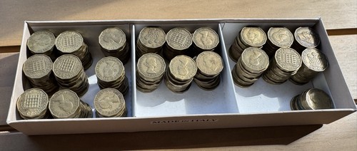 Three pence coins brass job - three,
